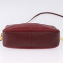 Miu Miu Shoulder Bag Leather Red Gold Auth 192246V-5