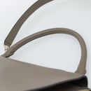 CELINE Trapeze Hand Bag Leather 2way Gray Silver Auth 192250V-14