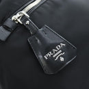 PRADA Reversible Hand Bag Nylon 2way Black Silver Auth 192253V-22