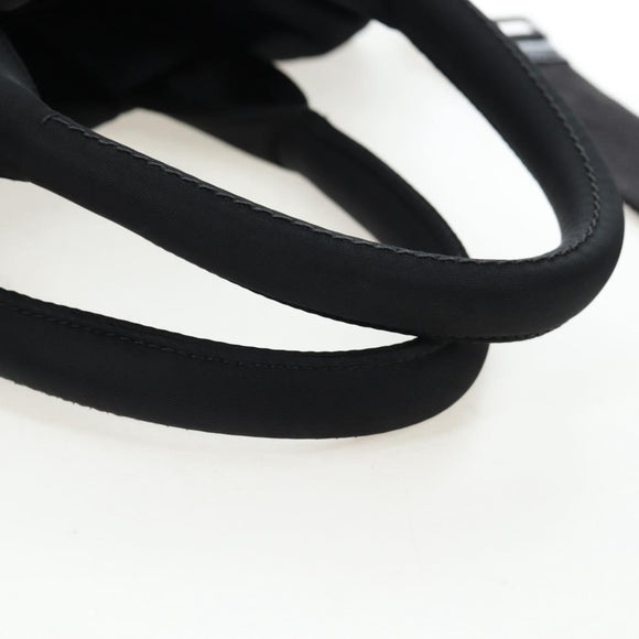 PRADA Reversible Hand Bag Nylon 2way Black Silver Auth 192253V
