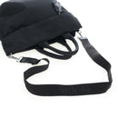 PRADA Reversible Hand Bag Nylon 2way Black Silver Auth 192253V-8