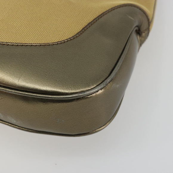 GUCCI GG Canvas Jackie Sherry Line Hand Bag Gold 001 3306 Auth 192254V