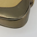 GUCCI GG Canvas Jackie Sherry Line Hand Bag Gold 001 3306 Auth 192254V-16