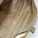 GUCCI GG Canvas Jackie Sherry Line Hand Bag Gold 001 3306 Auth 192254V-10