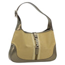GUCCI GG Canvas Jackie Sherry Line Hand Bag Gold 001 3306 Auth 192254V-1