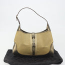 GUCCI GG Canvas Jackie Sherry Line Hand Bag Gold 001 3306 Auth 192254V-12