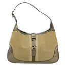 GUCCI GG Canvas Jackie Sherry Line Hand Bag Gold 001 3306 Auth 192254V-13