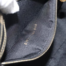 FENDI Pecan Canvas Shoulder Bag PVC Black Brown Auth 192256-12
