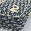 Christian Dior Trotter Canvas Shoulder Bag PVC Navy Silver Auth 192257-10