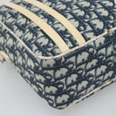 Christian Dior Trotter Canvas Shoulder Bag PVC Navy Silver Auth 192257-11