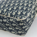 Christian Dior Trotter Canvas Shoulder Bag PVC Navy Silver Auth 192257-12