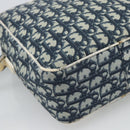 Christian Dior Trotter Canvas Shoulder Bag PVC Navy Silver Auth 192257-13