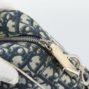Christian Dior Trotter Canvas Shoulder Bag PVC Navy Silver Auth 192257-14