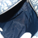 Christian Dior Trotter Canvas Shoulder Bag PVC Navy Silver Auth 192257-17