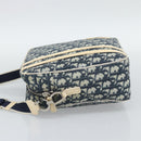 Christian Dior Trotter Canvas Shoulder Bag PVC Navy Silver Auth 192257-4