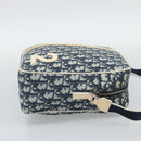 Christian Dior Trotter Canvas Shoulder Bag PVC Navy Silver Auth 192257-5