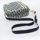 Christian Dior Trotter Canvas Shoulder Bag PVC Navy Silver Auth 192257-7
