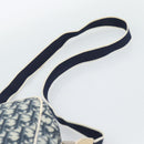 Christian Dior Trotter Canvas Shoulder Bag PVC Navy Silver Auth 192257-8