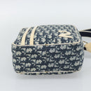 Christian Dior Trotter Canvas Shoulder Bag PVC Navy Silver Auth 192257-9