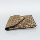 Christian Dior Trotter Canvas Clutch Bag Beige Gold Auth 192259-4