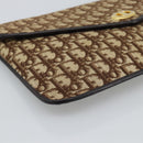 Christian Dior Trotter Canvas Clutch Bag Beige Gold Auth 192259-9