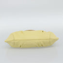 Salvatore Ferragamo Gancini Marissa Hand Bag Leather Yellow Silver Auth 192260-5