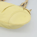 Salvatore Ferragamo Gancini Marissa Hand Bag Leather Yellow Silver Auth 192260-16