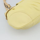 Salvatore Ferragamo Gancini Marissa Hand Bag Leather Yellow Silver Auth 192260-17