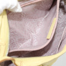 Salvatore Ferragamo Gancini Marissa Hand Bag Leather Yellow Silver Auth 192260-22