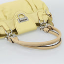 Salvatore Ferragamo Gancini Marissa Hand Bag Leather Yellow Silver Auth 192260-8