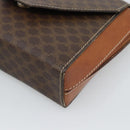 CELINE Macadam Canvas Shoulder Bag PVC Leather Brown Gold Auth 192261-10