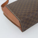 CELINE Macadam Canvas Shoulder Bag PVC Leather Brown Gold Auth 192261-13