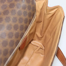 CELINE Macadam Canvas Shoulder Bag PVC Leather Brown Gold Auth 192261-17