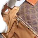 CELINE Macadam Canvas Shoulder Bag PVC Leather Brown Gold Auth 192261-19