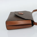 CELINE Macadam Canvas Shoulder Bag PVC Leather Brown Gold Auth 192261-5