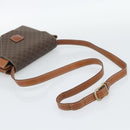 CELINE Macadam Canvas Shoulder Bag PVC Leather Brown Gold Auth 192261-7