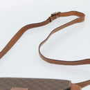 CELINE Macadam Canvas Shoulder Bag PVC Leather Brown Gold Auth 192261-8