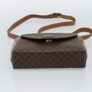 CELINE Macadam Canvas Shoulder Bag PVC Leather Brown Gold Auth 192261-9