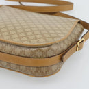 CELINE Macadam Canvas Shoulder Bag PVC Beige Gold Auth 192266-12