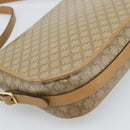 CELINE Macadam Canvas Shoulder Bag PVC Beige Gold Auth 192266-13