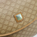 CELINE Macadam Canvas Shoulder Bag PVC Beige Gold Auth 192266-14