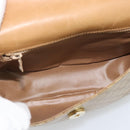 CELINE Macadam Canvas Shoulder Bag PVC Beige Gold Auth 192266-17