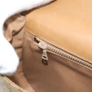 CELINE Macadam Canvas Shoulder Bag PVC Beige Gold Auth 192266-20