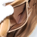 CELINE Macadam Canvas Shoulder Bag PVC Beige Gold Auth 192266-21