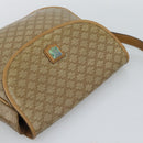 CELINE Macadam Canvas Shoulder Bag PVC Beige Gold Auth 192266-6