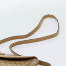 CELINE Macadam Canvas Shoulder Bag PVC Beige Gold Auth 192266-8