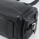 PRADA Tote Bag Vittero Dino Leather Black Silver Auth 192267SAM-12