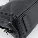 PRADA Tote Bag Vittero Dino Leather Black Silver Auth 192267SAM-13