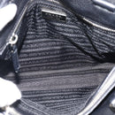 PRADA Tote Bag Vittero Dino Leather Black Silver Auth 192267SAM-17