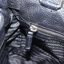 PRADA Tote Bag Vittero Dino Leather Black Silver Auth 192267SAM-20